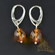 Faceted Amber earrings with silver 925